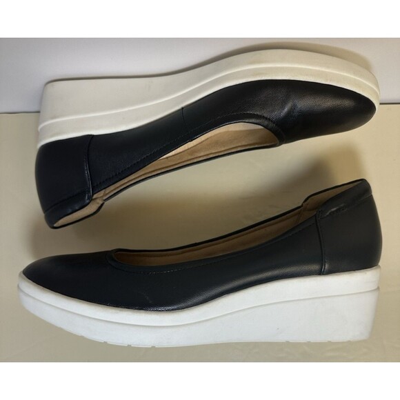 Naturalizer Women’s Black Wedge Slip-On Size 8.5 EU 39 Comfort Support Shoe - Picture 5 of 10